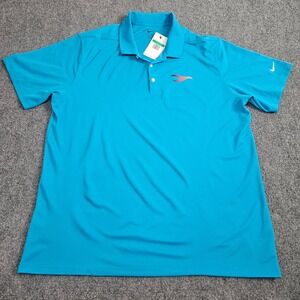 Nike Golf Polo Shirt Mens XL Blue DC1963-444 Short Sleeve Performance Athletic